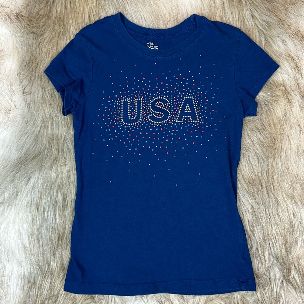 USA Short Sleeve T-Shirt, Small 5/6